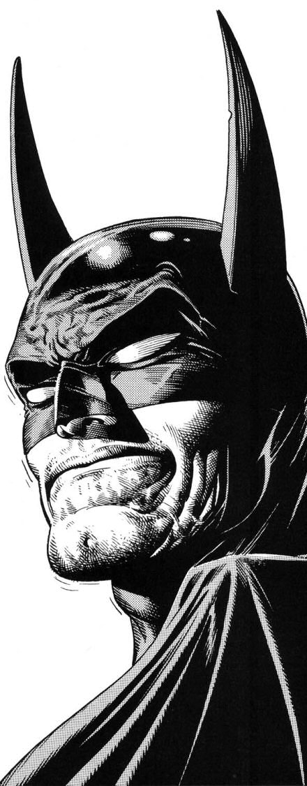 nessun motivo in particolare, ma se devo pensare in mezzo secondo al mio batman preferito ti scarico addosso il ritratto di Brian Bolland per la serie Black&White.